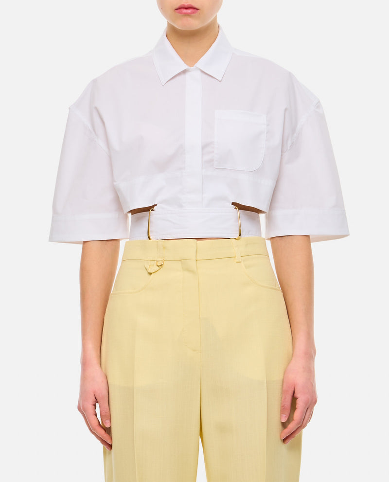 Jacquemus Croppped Cotton Shirt - Women