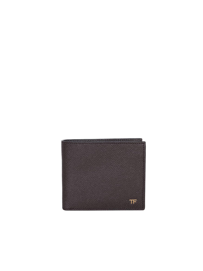 Tom Ford Small Grain Bi-fold Brown Wallet - Men - Piano Luigi