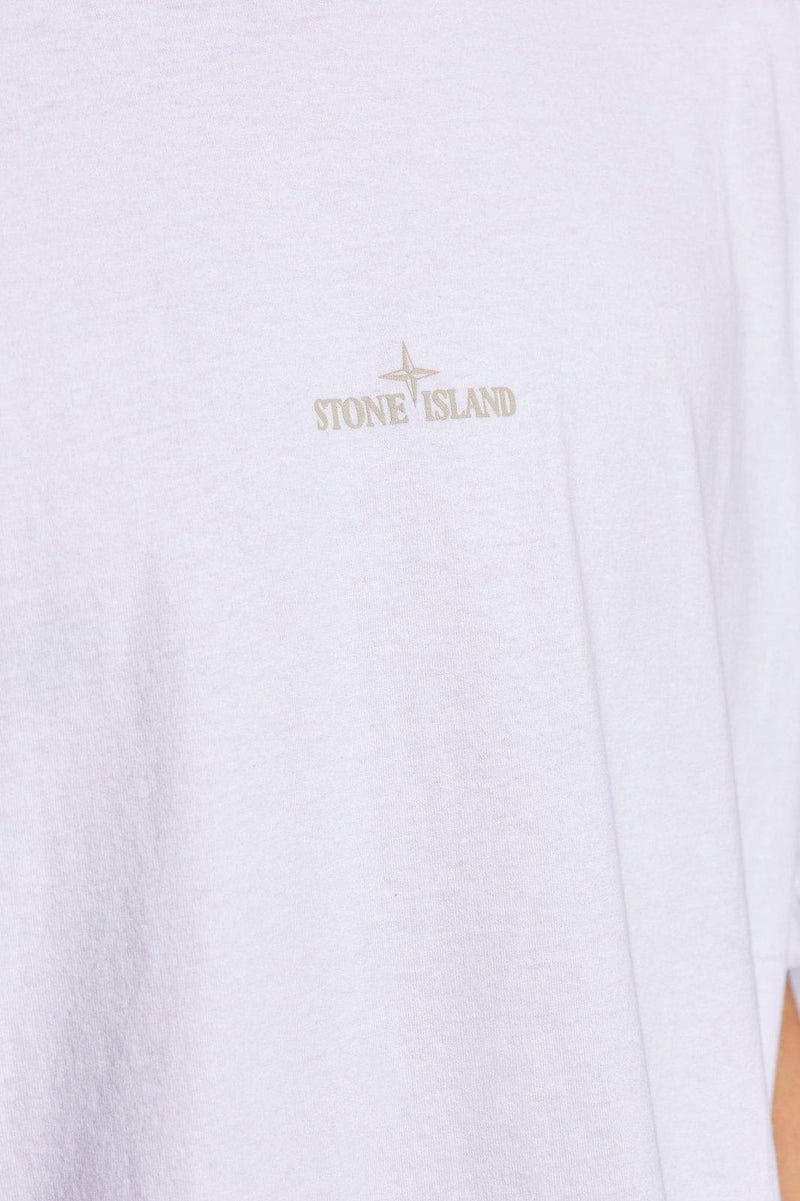 Stone Island Logo Printed Crewneck T-shirt - Men