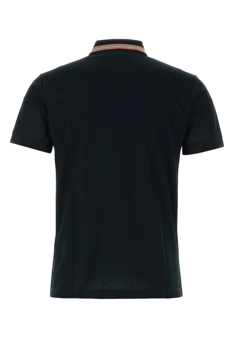 Burberry Black Piquet Polo Shirt - Men