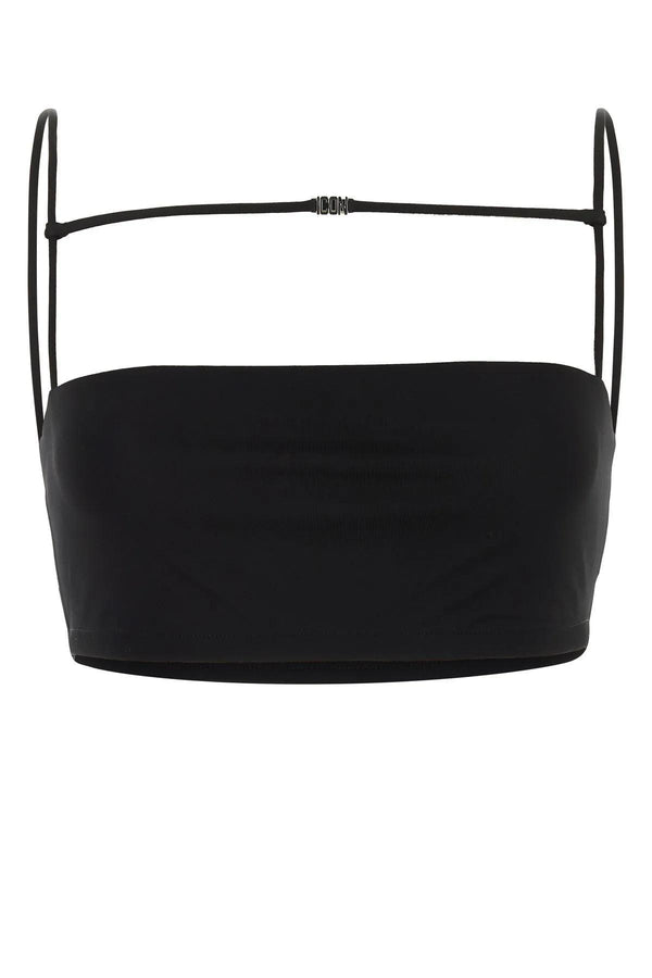 Dsquared2 Black Viscose Crop Top - Women - Piano Luigi