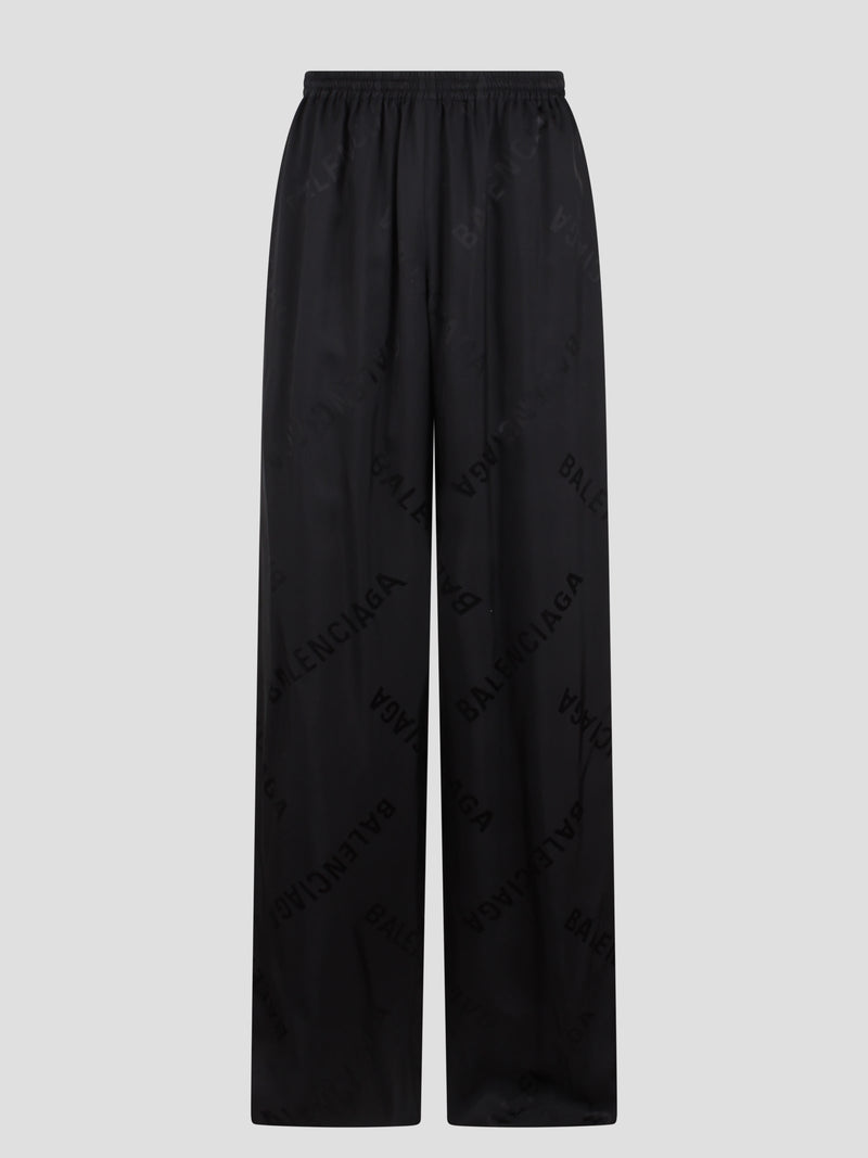 Balenciaga Bal Diagonal Allover Fluid Tracksuit Pants - Women