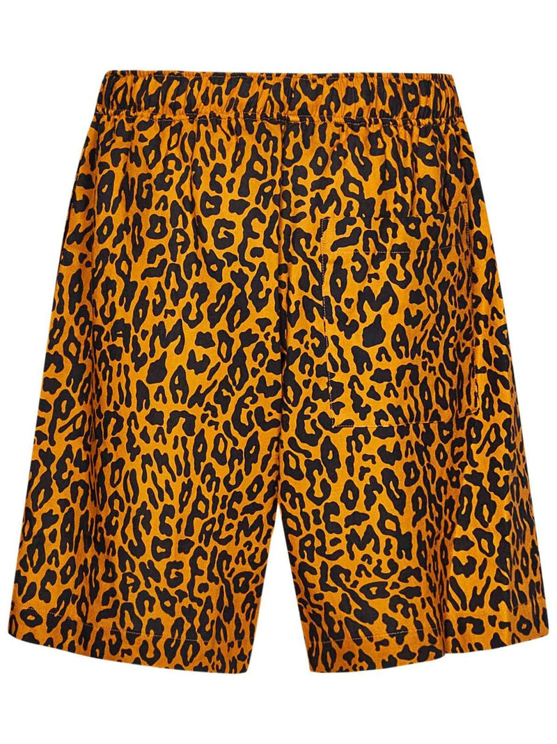 Palm Angels Leopard Printed Drawstring Shorts - Men