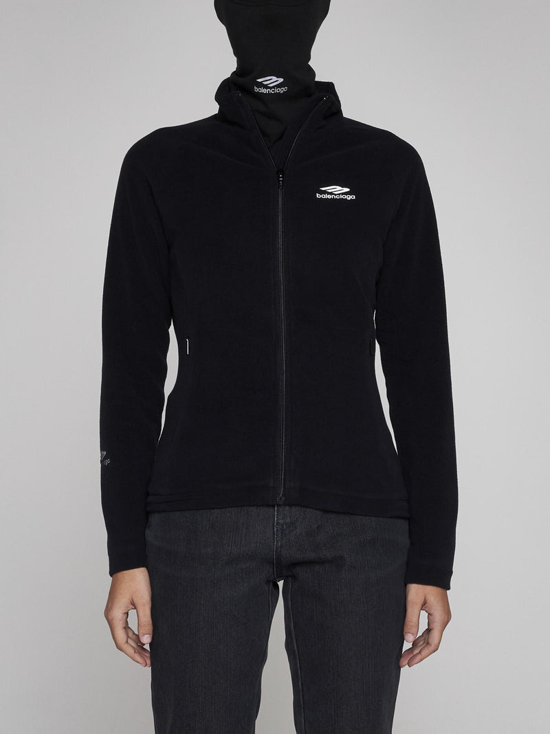 Balenciaga Polar Fleece Zip-up Track Jacket - Women