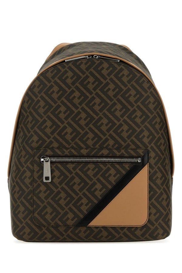 Fendi Multicolor Canvas And Leather Chiodo Diagonal Backpack - Men