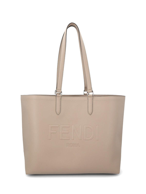 Fendi Roma Logo Embossed Shopper Bag - Women