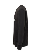 Givenchy Archetype Slim Sweatshirt In Black Gauzed Fabric - Men