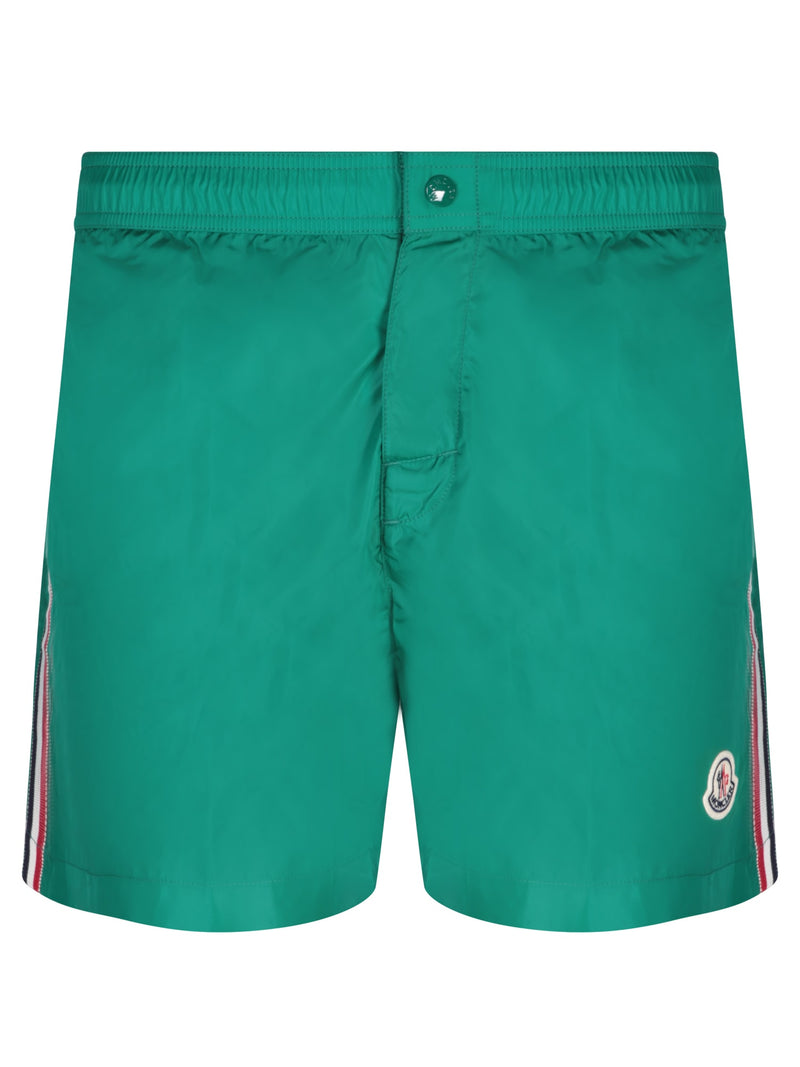 Moncler Logo Green Swimstui - Men