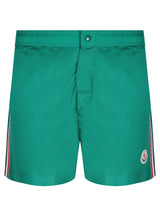 Moncler Logo Green Swimstui - Men