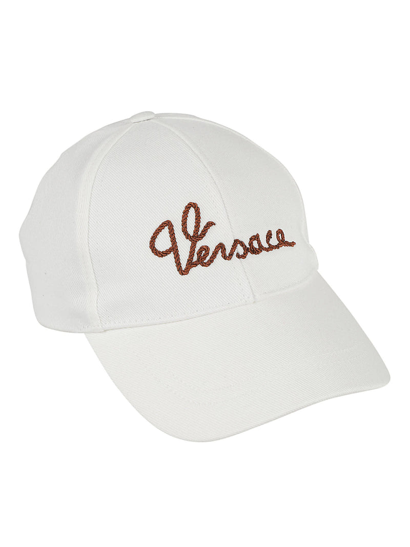 Versace Logo Embroidered Baseball Cap - Men