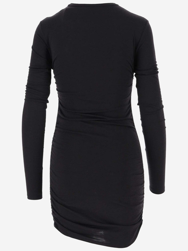 Saint Laurent Draped Wool Dress - Women