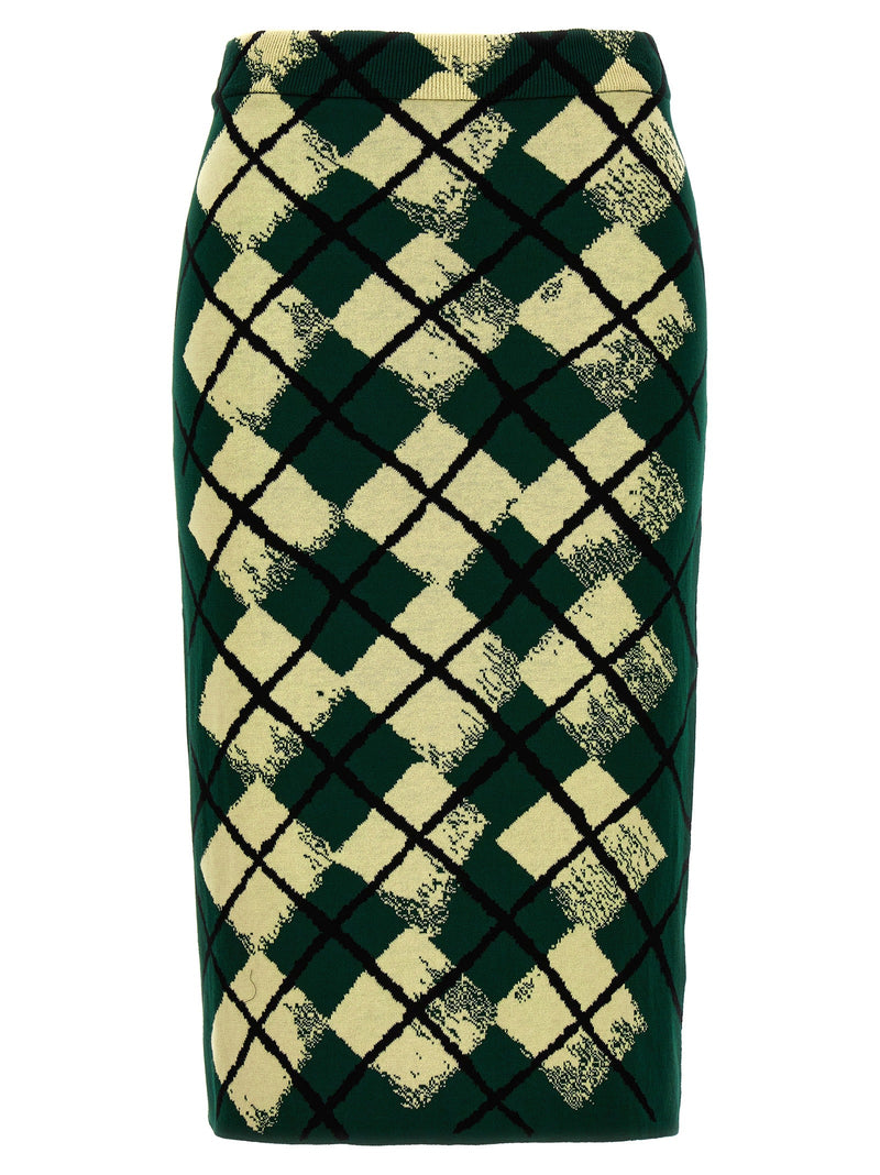 Burberry Argyle Pattern Skirt - Women