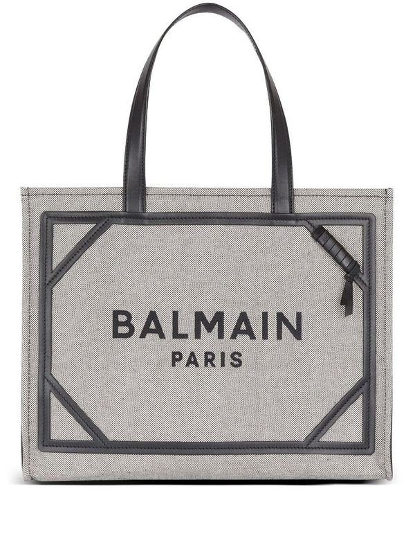 Balmain Logo Embroidered Top Handle Bag - Women