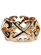 Off-White multi Arrow Gold Brass Ring - Women