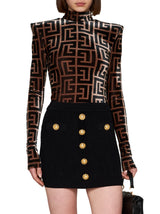 Balmain Knit Skirt With Buttons - Women