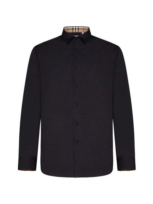 Burberry Sherfield Shirt In Black Cotton - Men