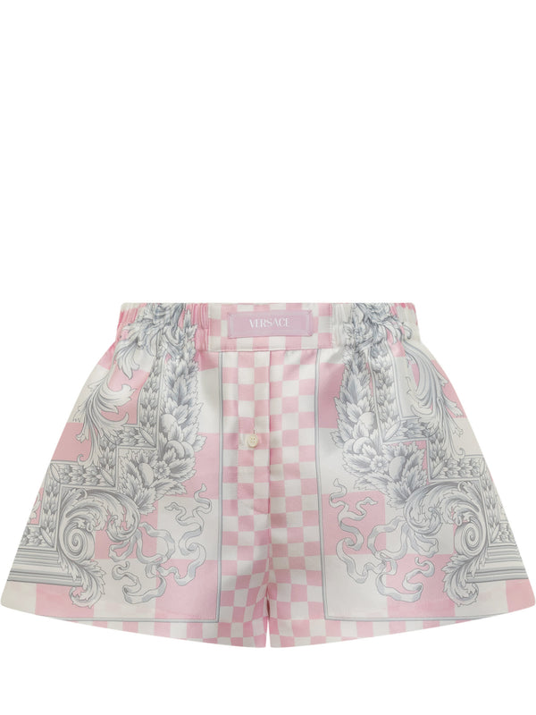 Versace Shorts With Medusa And Barocco Motif - Women