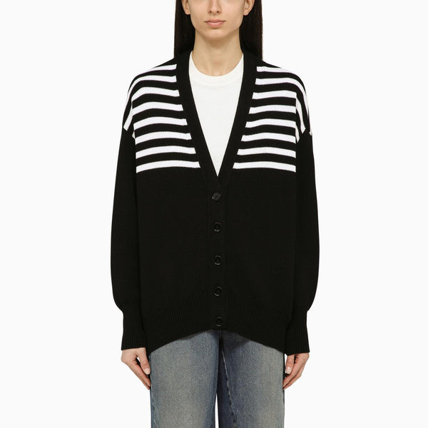 Givenchy Black Striped Wool-blend Cardigan - Women