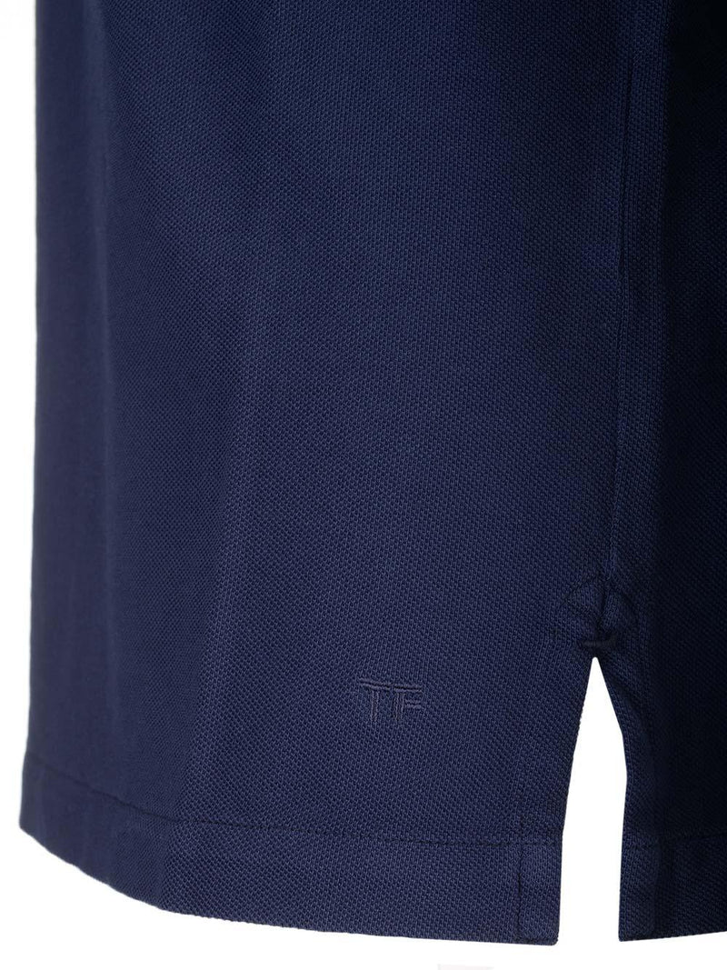 Tom Ford Navy Blue Cotton Polo Shirt - Men - Piano Luigi