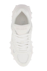 Balmain B-east Leather And Mesh Sneakers - Women