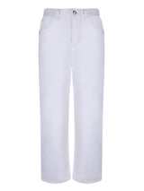 Moncler Cotton White Trousers - Women