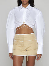 Jacquemus Plidao Cotton Cropped Shirt - Women