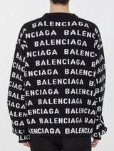 Balenciaga Allover Logo Sweater - Men