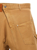 J.W. Anderson Asymmetric-waist Fringed-edge Bermuda Shorts - Men