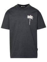 Palm Angels Gray Cotton T-shirt - Men