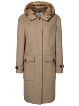 Woolrich Beige Wool Blend Coat - Women - Piano Luigi