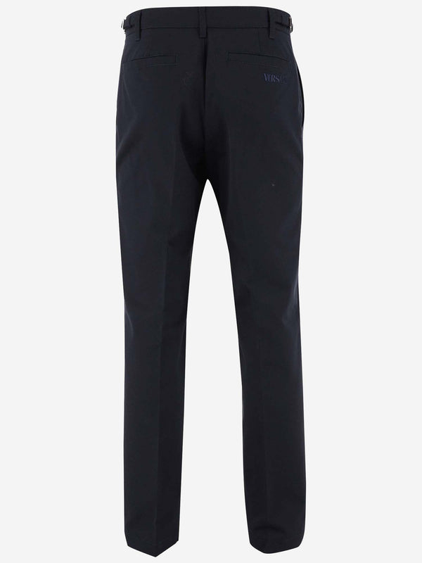 Versace Cotton Pants With Medusa Detail - Men