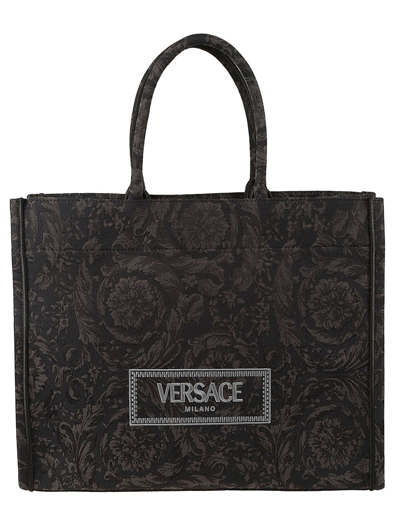 Versace Logo Patch Tote - Men