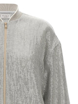 Brunello Cucinelli Sequin Bomber Jacket - Women