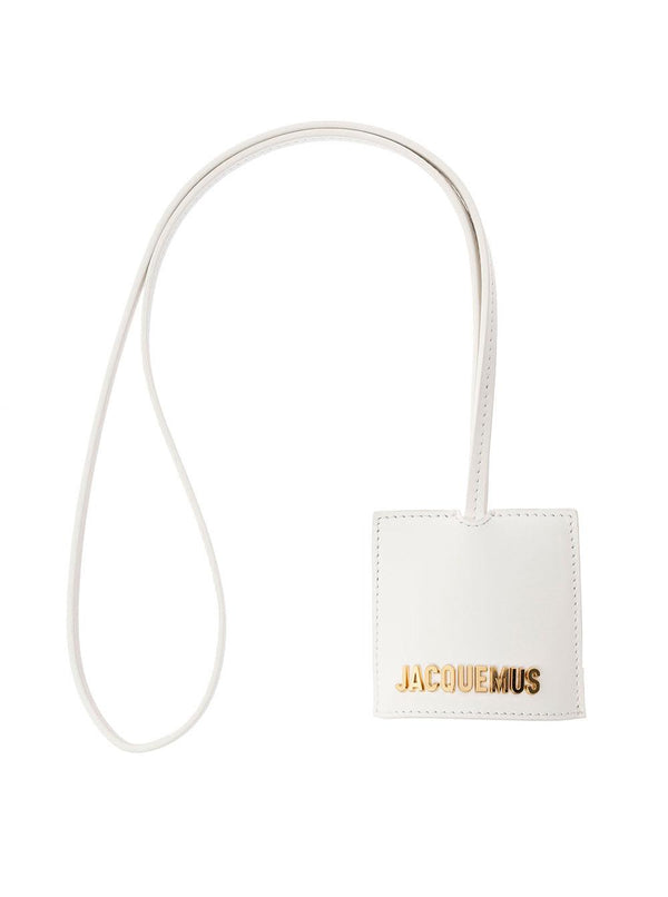 Jacquemus le Porte Cle Bagage White Key-chain With Logo Lettering In Smooth Leather Man - Men - Piano Luigi