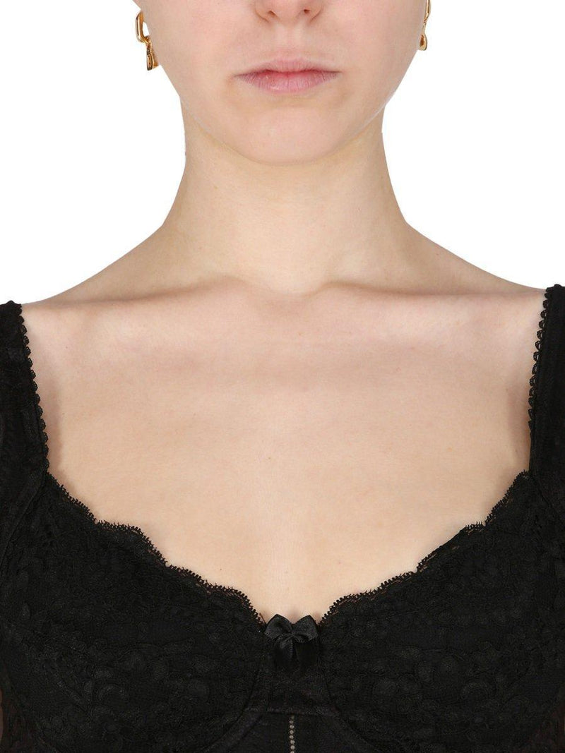 Balenciaga Lace Detailed Sleeveless Top - Women - Piano Luigi