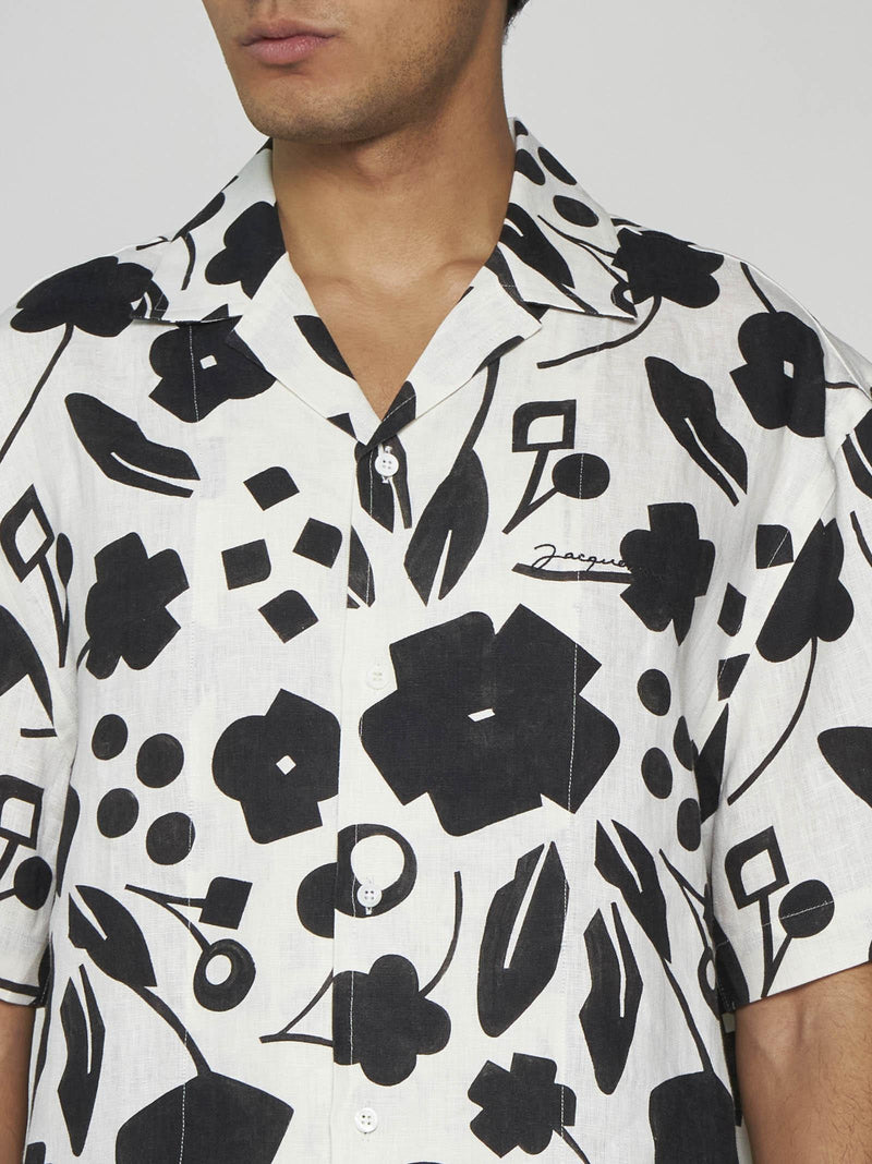 Jacquemus Jeans Print Linen Shirt - Men