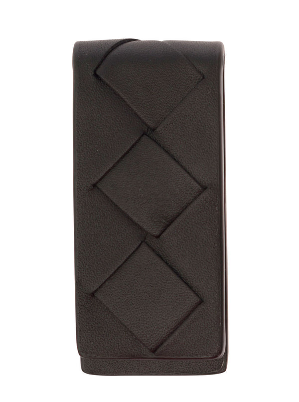 Bottega Veneta Money Clip Intreccio In Leather - Men