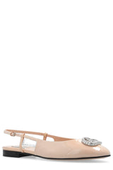 Gucci Logo Embellished Slingback Flats - Women