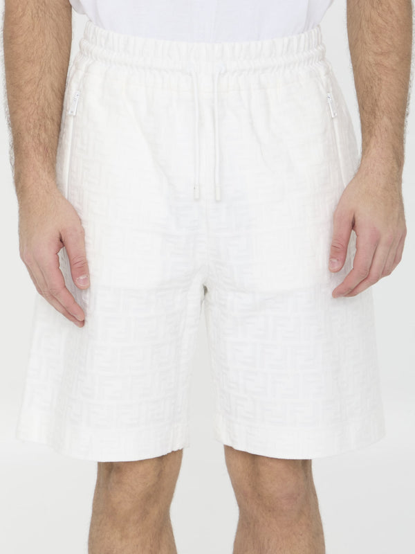 Fendi Ff Cotton Bermuda Shorts - Men