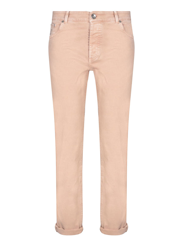 Brunello Cucinelli Five Pockets Beige Trousers - Men