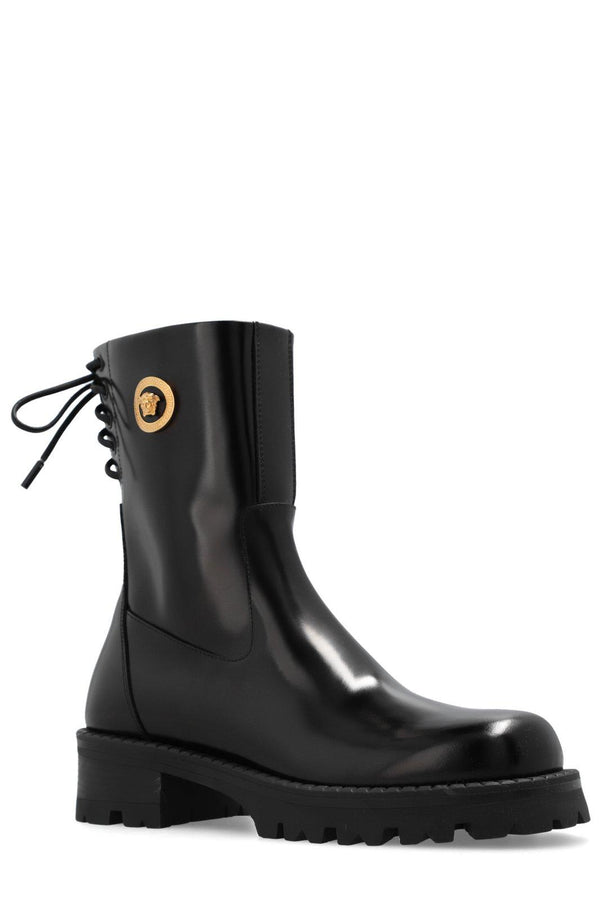 Versace Biker Medusa-plaque Ankle Boots - Women