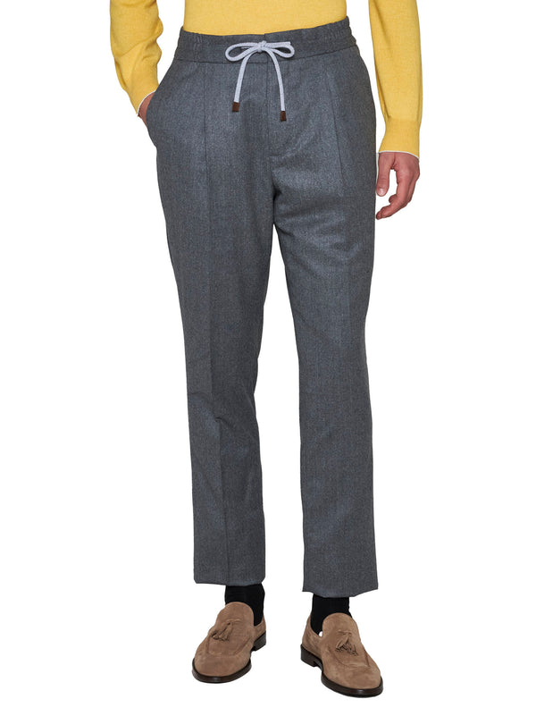 Brunello Cucinelli Drawstring Tailored Trousers - Men