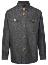 Versace barocco Anthracite Cotton Shirt - Men