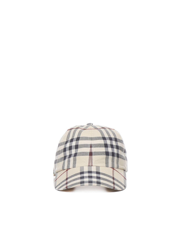 Burberry Baseball Cap With Check Print - Women - Piano Luigi