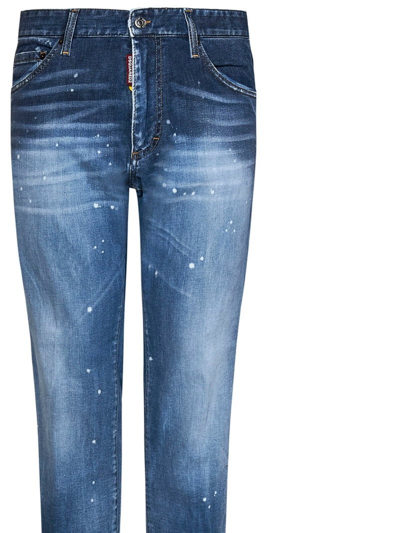 Dsquared2 Paint Splatter Print Straight-leg Jeans - Men