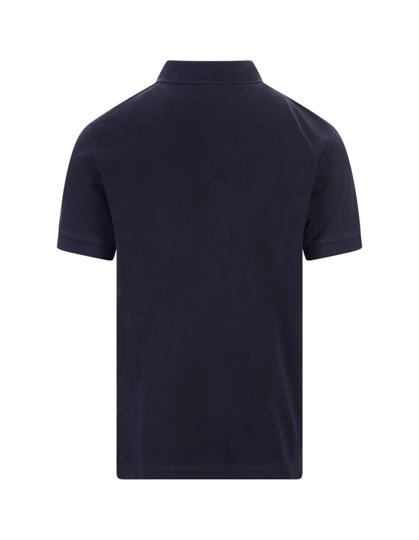 Stone Island Navy Blue Pigment Dyed Slim Fit Polo Shirt - Men