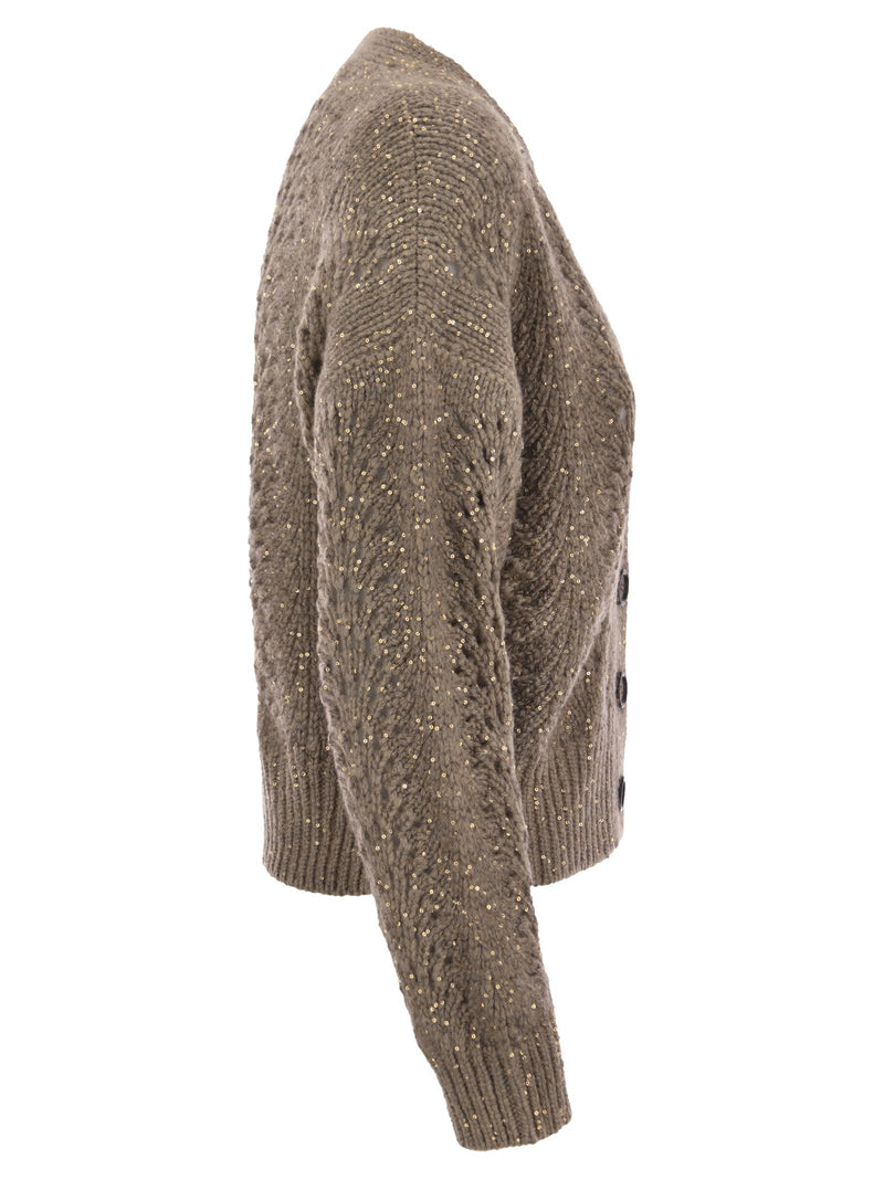 Brunello Cucinelli Dazzling Lace Cashmere Cardigan - Women