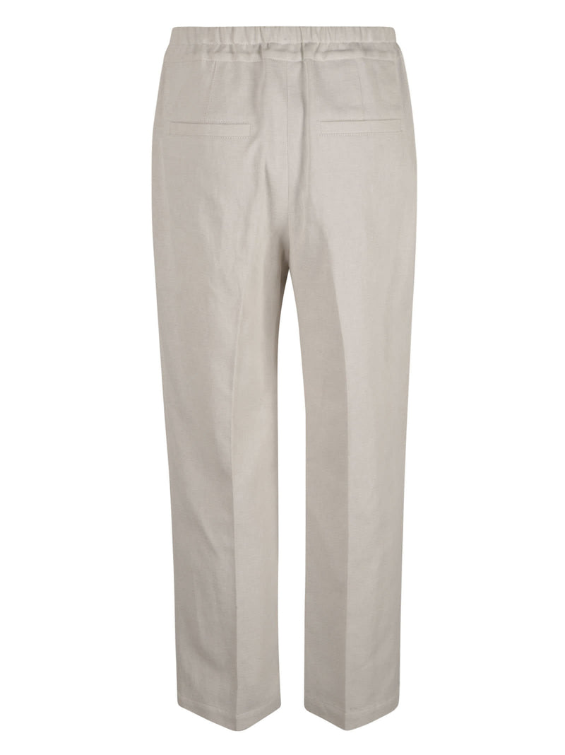 Brunello Cucinelli Drawstring Waist Straight Leg Trousers - Women