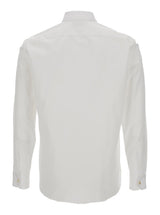 Saint Laurent White Pointed Collar Long Sleeve Shirt In Cotton Man - Men