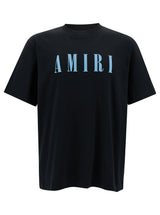 AMIRI Black T-shirt With Contrasting Logo Print In Cotton Man - Men